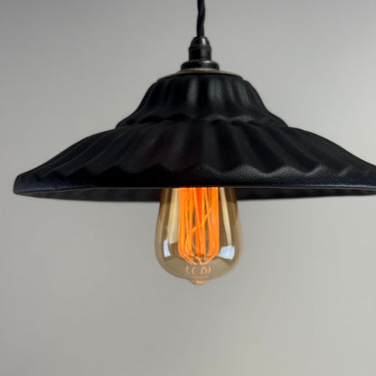 Lenwade - Matt Black Ceramic Shade Light Pendant Odette