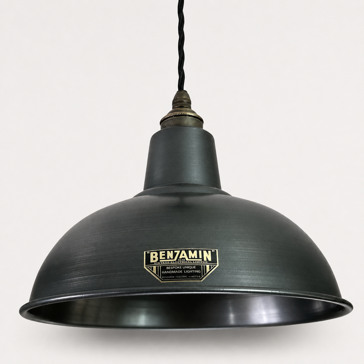 Salthouse Pewter Grey Shade light ceiling pendant 10 Inch