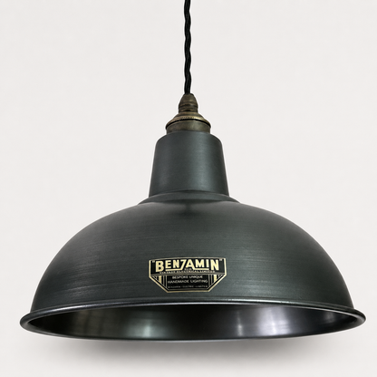 Salthouse Pewter Grey Shade light ceiling pendant 10 Inch