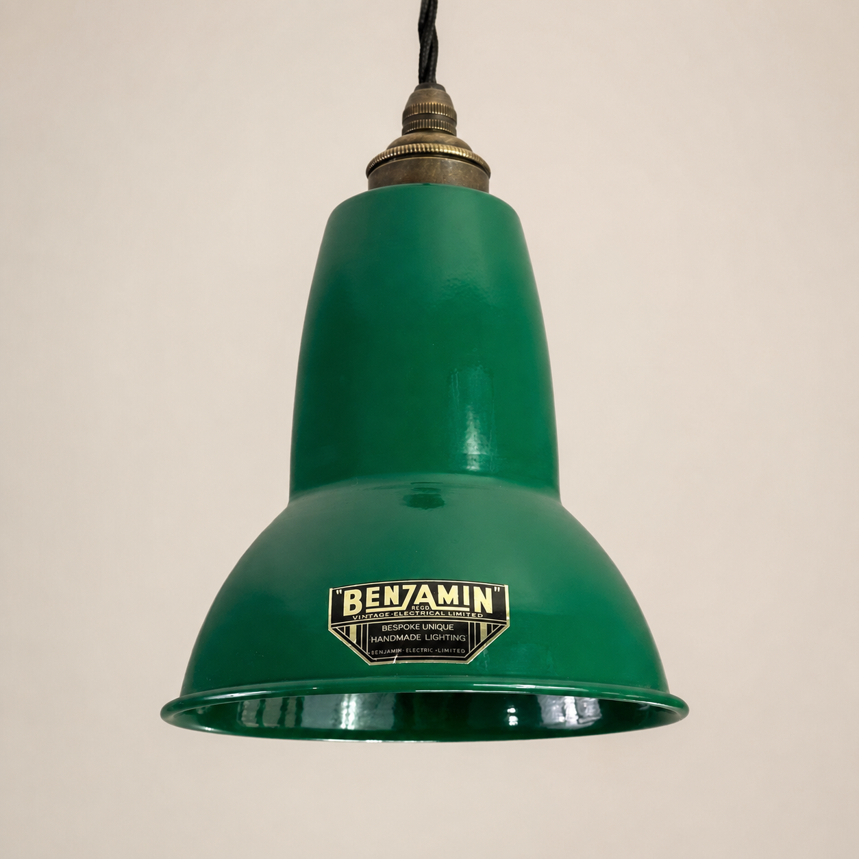 Alby Racing Green Shade Pendant Set Light ~ 6 Inch