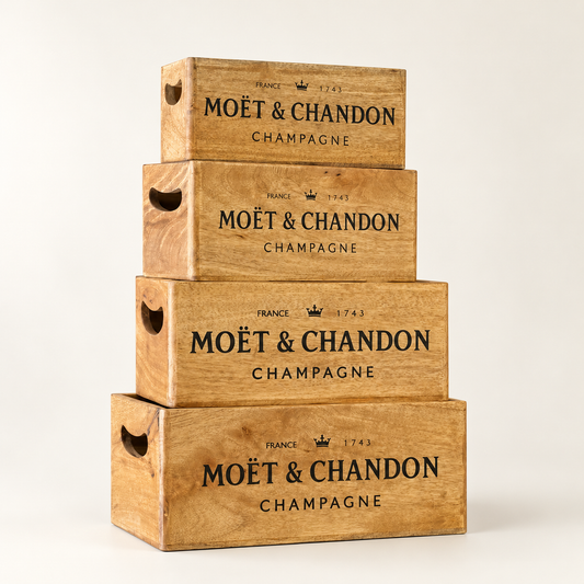 Moët & Chandon Inspired Wooden Champagne Storage Crates