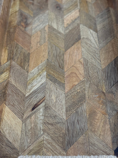 Moët & Chandon Champagne Medium Serving Tray Natural Wooden Patchwork