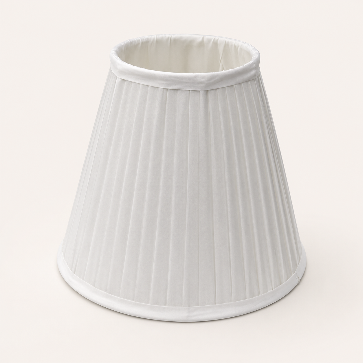 White Pleated Lampshade - 19cm Table & Wall Light Shade