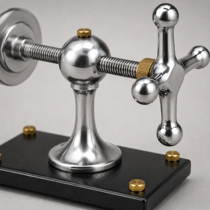 Windlass Bookend Nautical Book Holder Aluminium & Brass | DVD Organizer