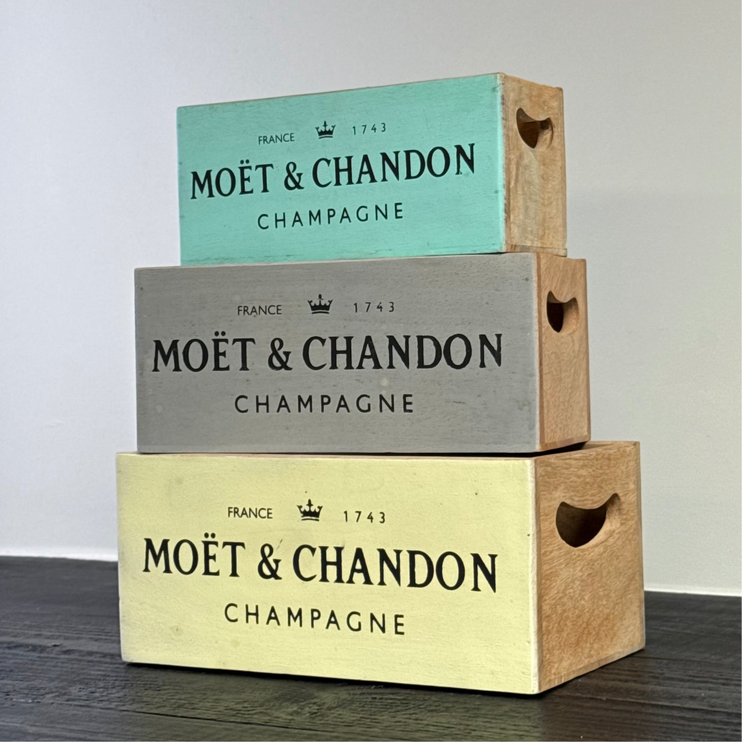 Storage Boxes Moët & Chandon Champagne Crates Chic Finish