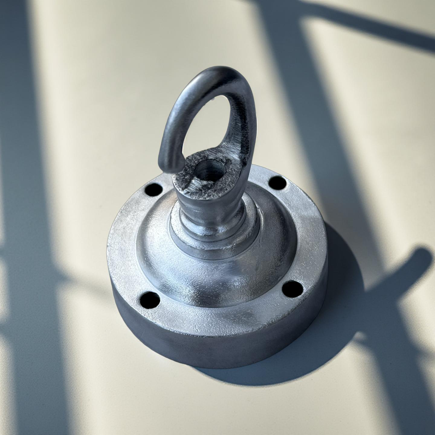 Holkham XL ~ Solid Industrial Hook | Ceiling Hanging Light | Vintage Silver Polished Metal | Plant Hanger