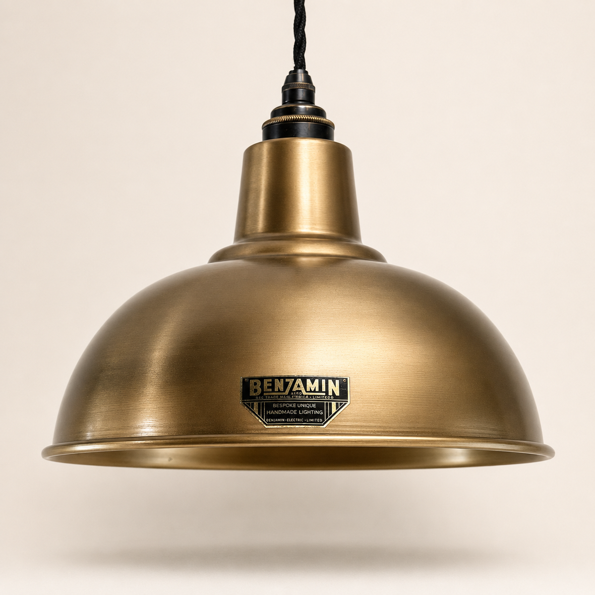 Salthouse Antique Brass Dome Shade Pendant Light - 10 Inch