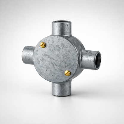 20MM CONDUIT CROSS BOX - GALVANISED