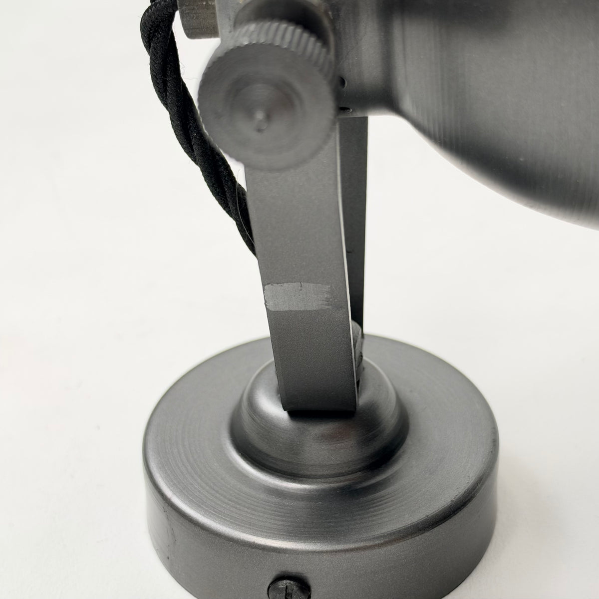 Colby ~ Solid Pewter Grey Steel Short Adjustable Arm Industrial Wall Light *Factory Second*