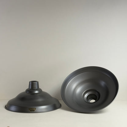 Bawsey Pewter Industrial Factory Pendant Light - 16 Inch