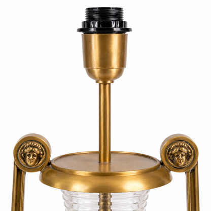 Solid Brass & Glass Table Lamp Vintage Style | Bedroom | Bedside Reading Light