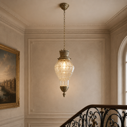 French Louis XIV Versailles Hanging Hall Lantern Pendant Light