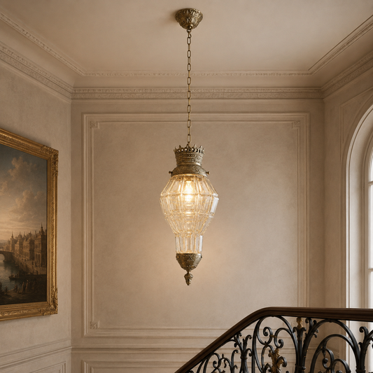 French Louis XIV Versailles Hanging Hall Lantern Pendant Light