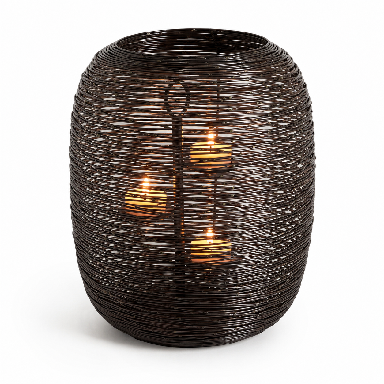 Botswana Black & Gold 3-Tier Tealight Lantern Candle Holder | 30cm