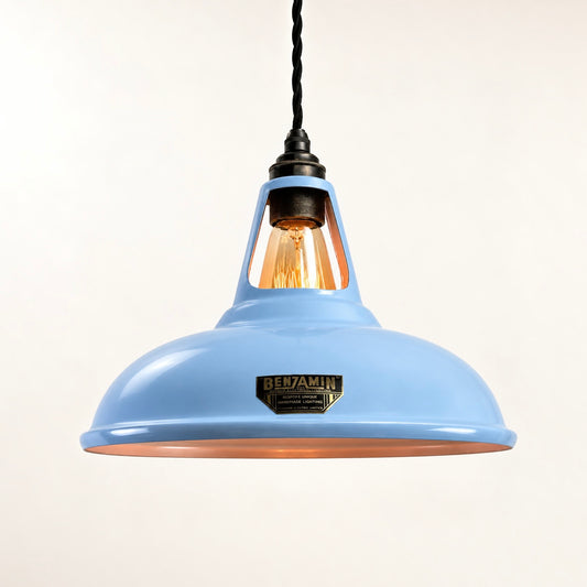Cawston Cool Blue Coolicon Lampshade Pendant Light *Factory Second* - 11 Inch