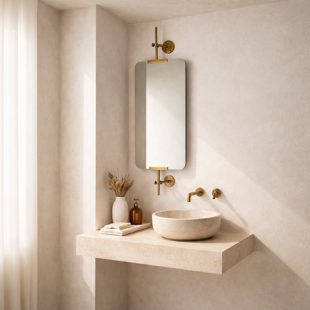 Antique Brass Portrait Mirror Handmade Swivel Wall Glass Mirror *Pre Order*