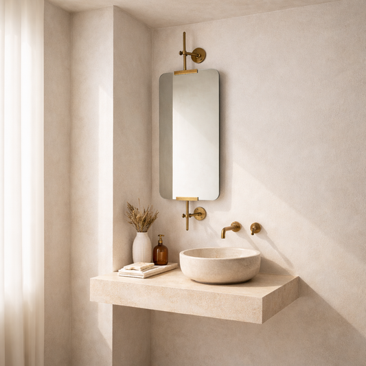 Antique Brass Portrait Mirror Handmade Swivel Wall Glass Mirror *Pre Order*