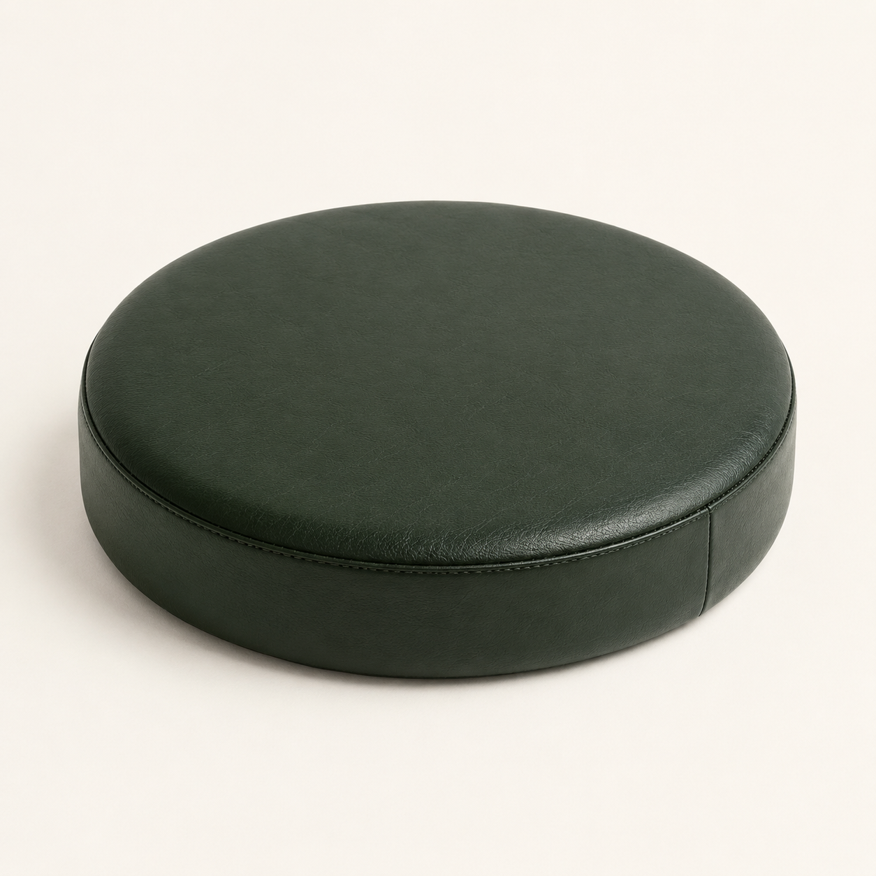 Dark Green Genuine Leather Bar Stool Replacement Seat - 31cm