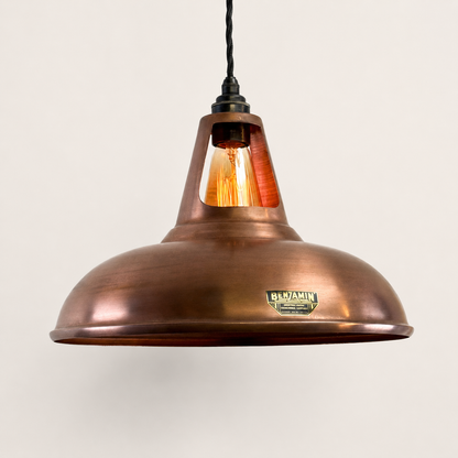 Cawston XL Antique Copper Coolicon Lampshade Pendant Light - 14 Inch