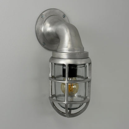 Beachamwell Raw Cast Swan Neck Wall Light - IP65
