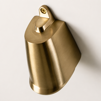 Holt - Raw Solid Brass Mast Down Wall Light - IP54 Outdoor & Bathroom