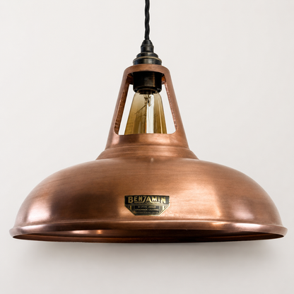 Cawston XL Antique Copper Coolicon Lampshade Pendant Light - 14 Inch