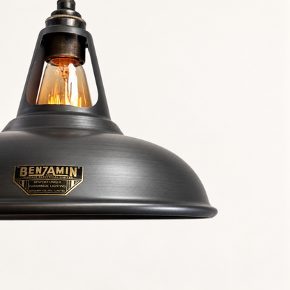 Cawston Pewter Grey Coolicon Lampshade Pendant Light *Factory Second* - 11 Inch
