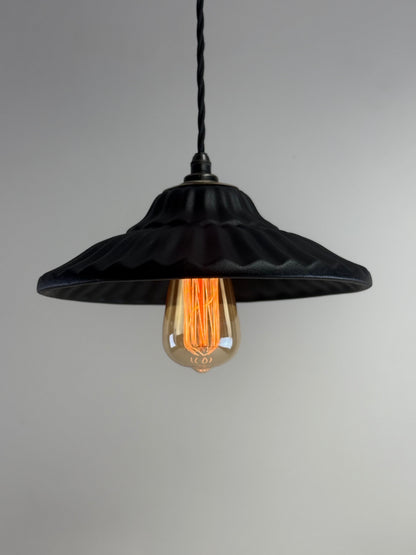 Lenwade - Matt Black Ceramic Shade Light Pendant Odette