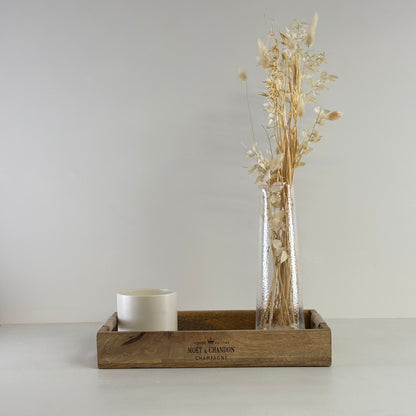 Moët & Chandon Champagne Medium Serving Tray Natural Wooden Patchwork