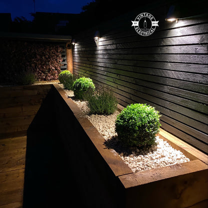 Holt ~ Raw Solid Brass Mast Down Wall Light Mains LED Outdoor & Bathroom