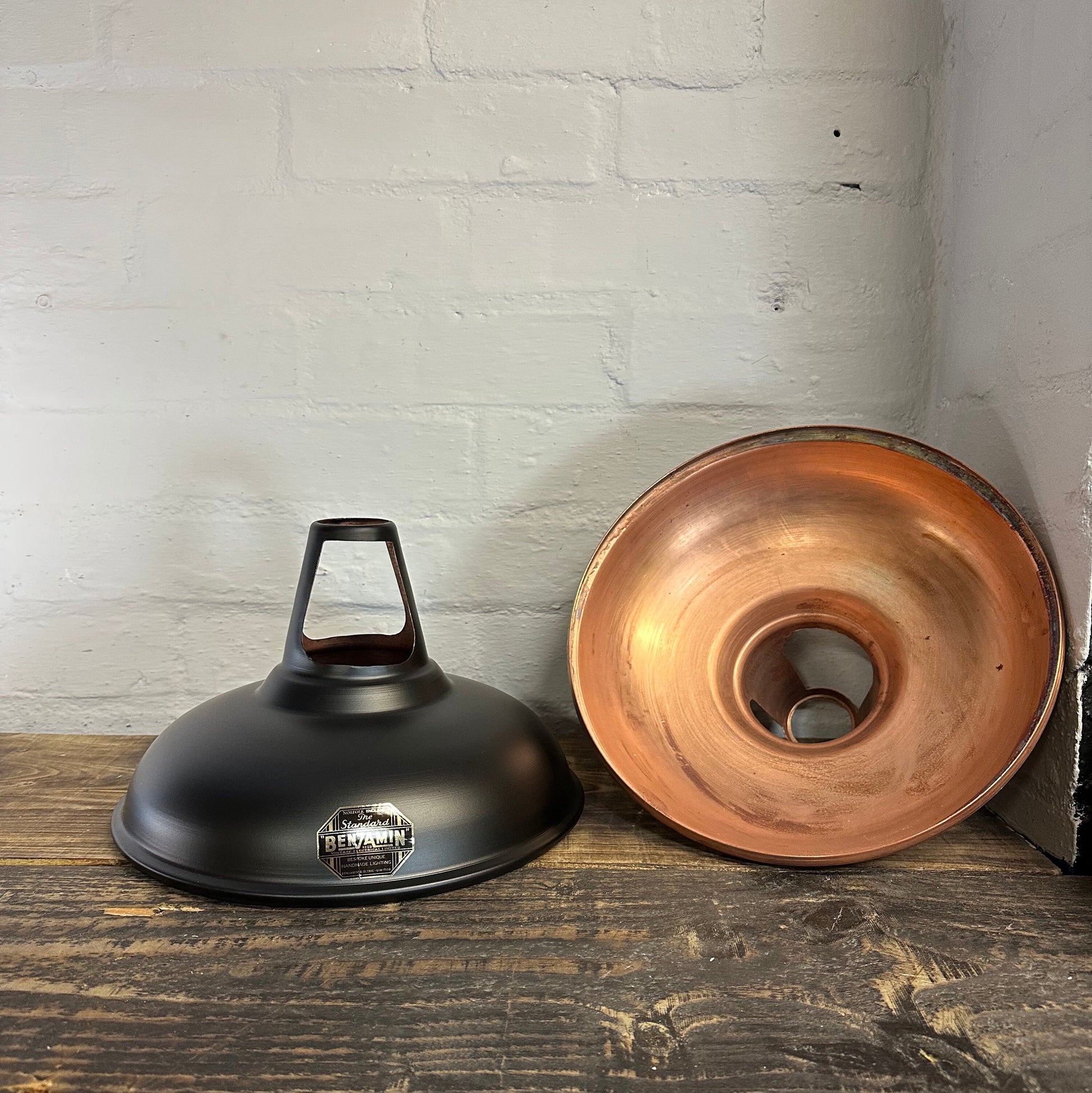 Cawston ~ Matt Black & Antique Copper Shade Slotted Design Pendant Set Light | Ceiling Dining Room | Kitchen Table | Vintage Bulb | 11 Inch