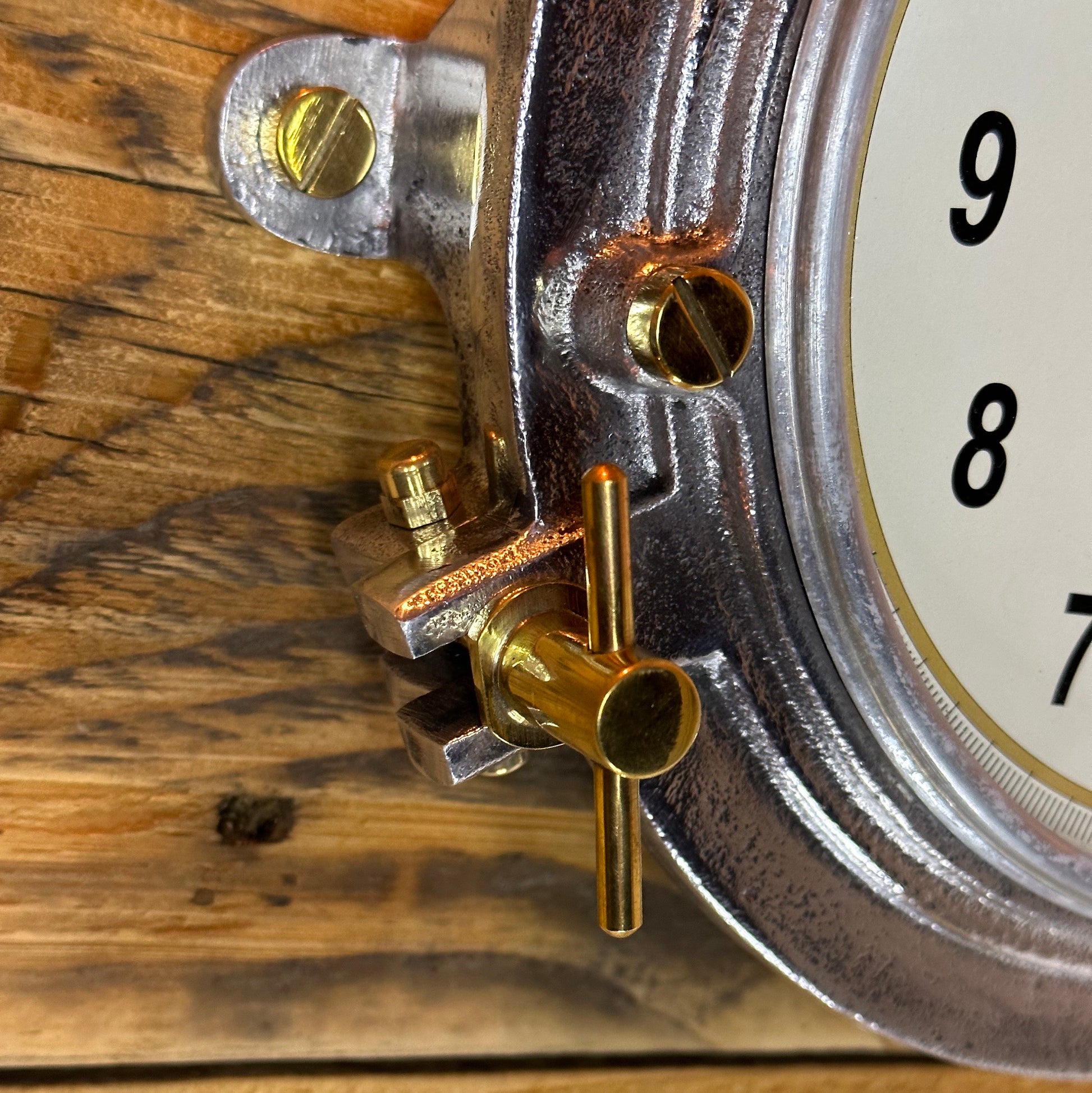 Engine Room Solid Cast Ships Clock Nautical Industrial US Navy Deck Yacht Master Coastal Marine Life