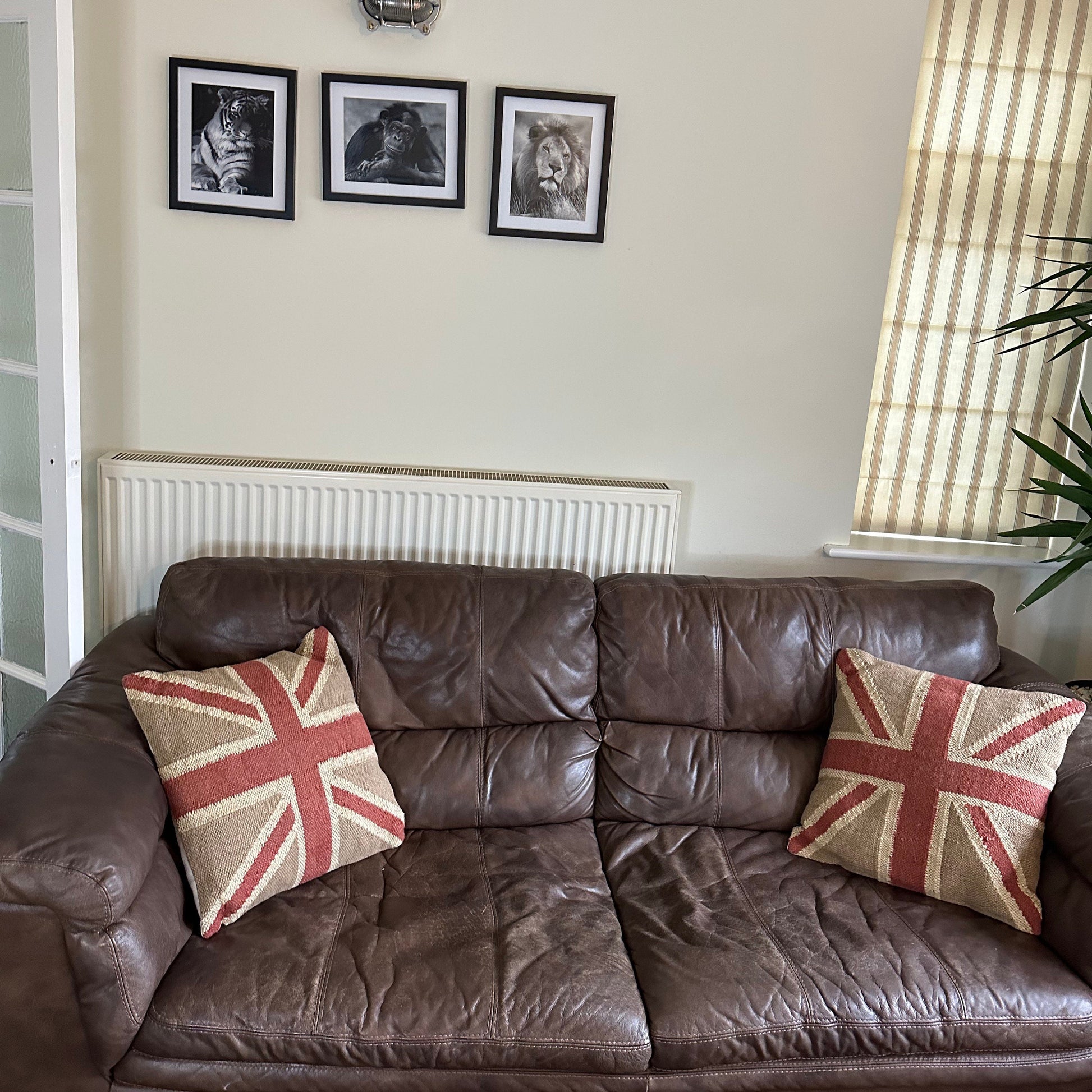 Hand Crafted Union Jack Flag Large 18” Cushion | Great Britain | Vintage Style | Man Cave Pillow