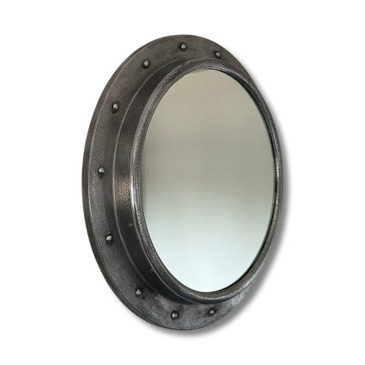 Oversized XL Mirror Solid Cast Nautical Industrial US Navy Deck Yacht Master ~ 61cm
