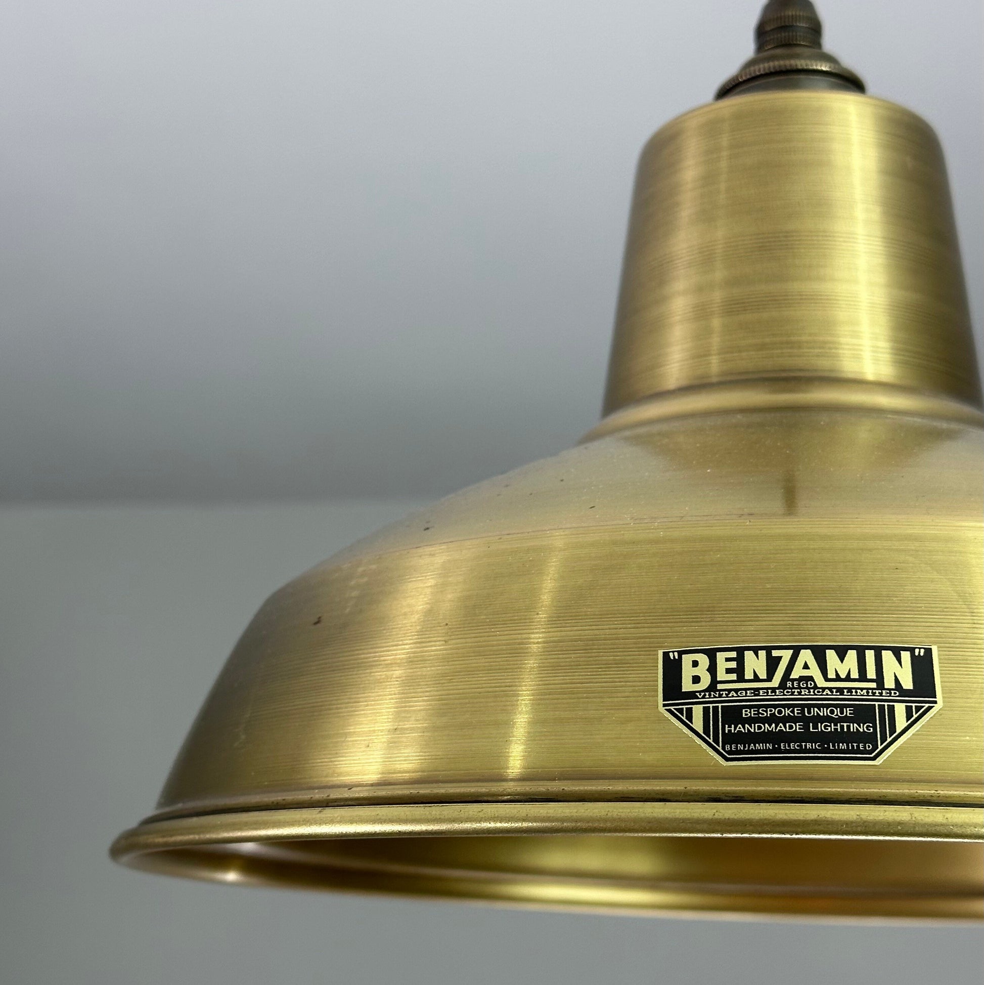 Filby ~ Antique Brass Lampshade Pendant Ceiling Light ~ 12.5 Inch