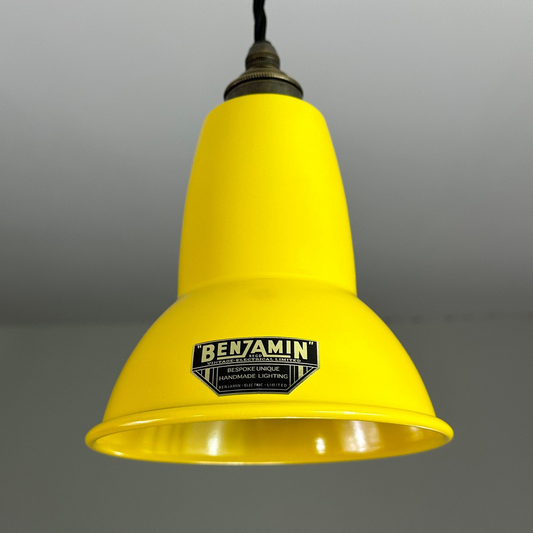 Alby ~ Summer Yellow Shade Pendant Set Light ~ 6 Inch
