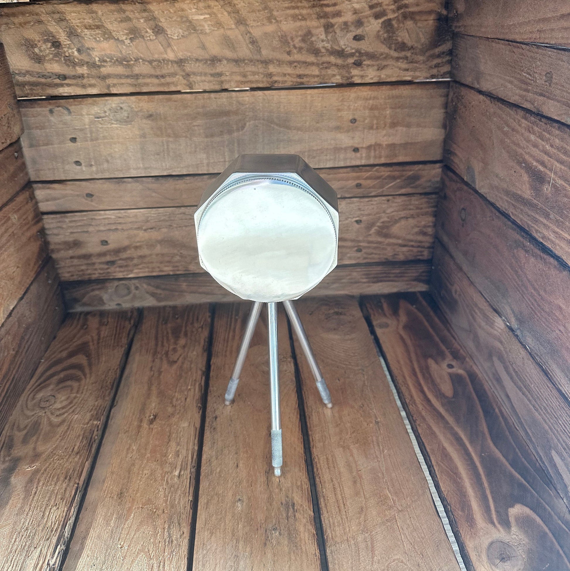 Maxlume ~ London Table Tripod Clock Polished Nickel Solid Brass Ship Nautical Vintage Industrial Decor