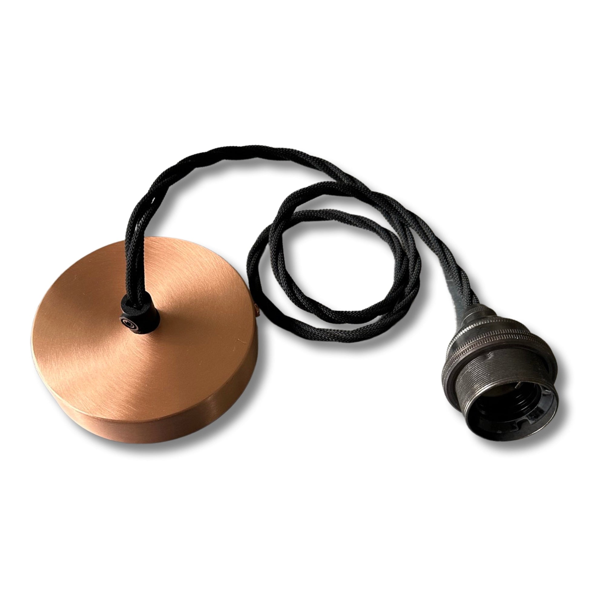 Cawston XL - **Worn** Genuine Solid Copper Slotted Lampshade Pendant Set Light - 14 Inch