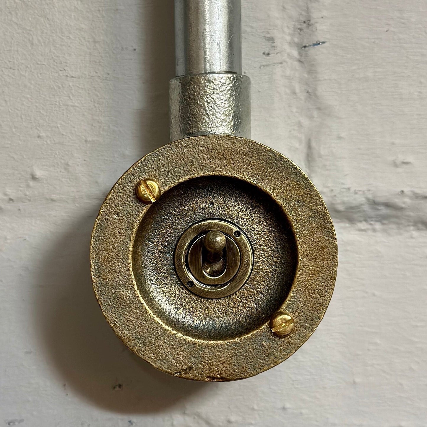 Single Gang Bronze Solid Cast Conduit Metal Light Switch Industrial 2 Way - BS EN Approved Vintage Crabtree 1950’s Style