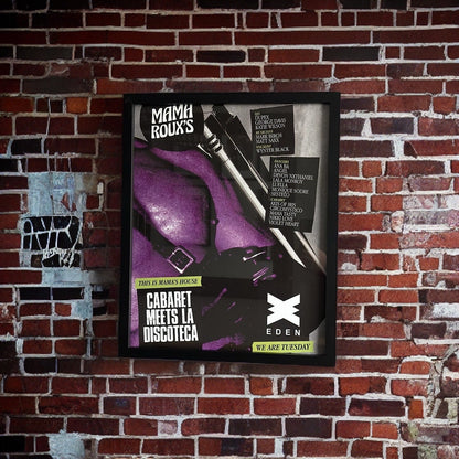 Mama’s House ~ Genuine Eden Ibiza Framed Dj Artwork | Hi Ibiza | A3 Luxury Black Frame