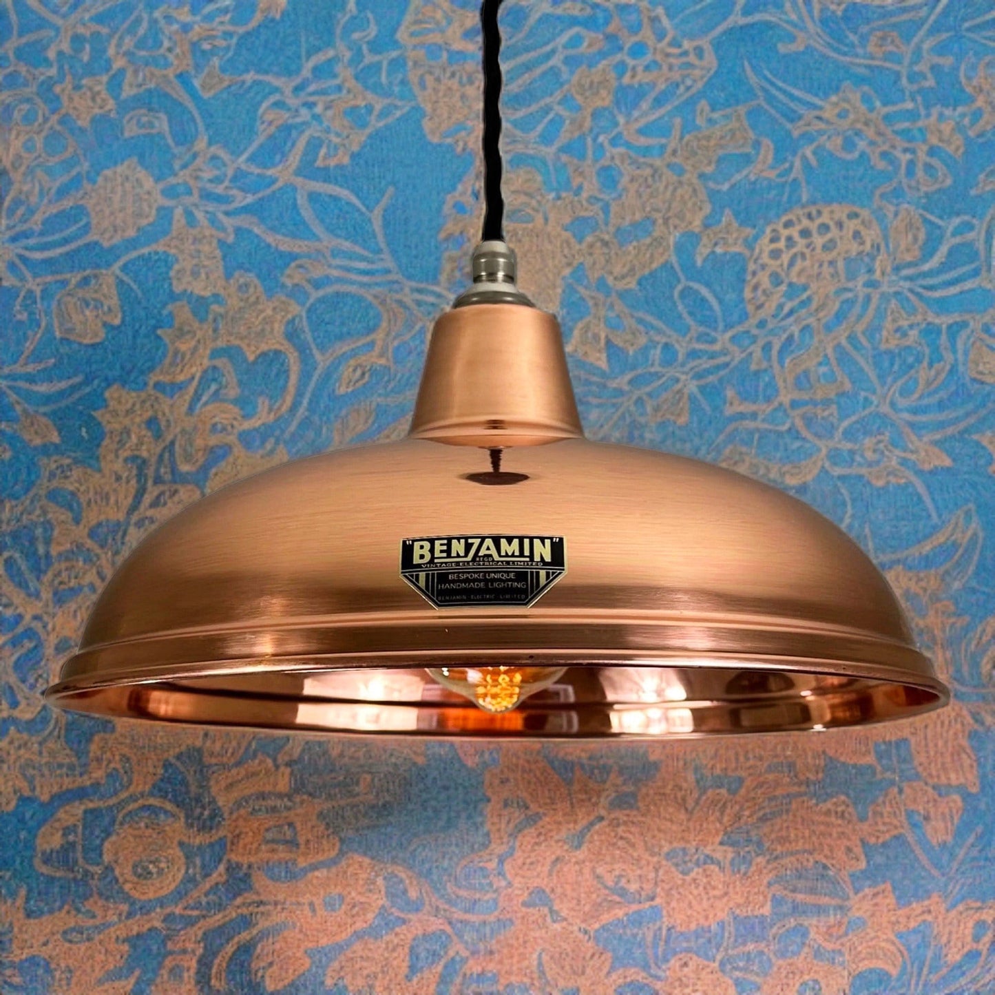 Sedgeford ~ Solid Copper Lampshade Pendant Ceiling Light ~ 12.5 Inch