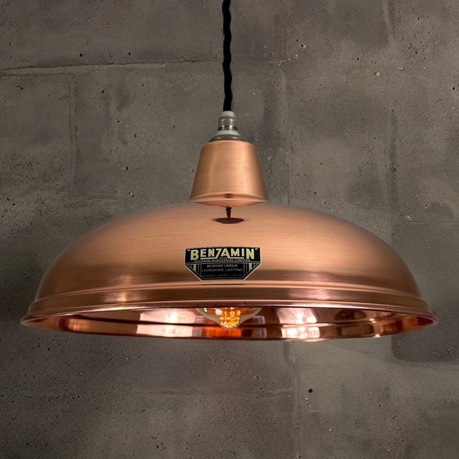 Sedgeford ~ Solid Copper Lampshade Pendant Ceiling Light ~ 12.5 Inch