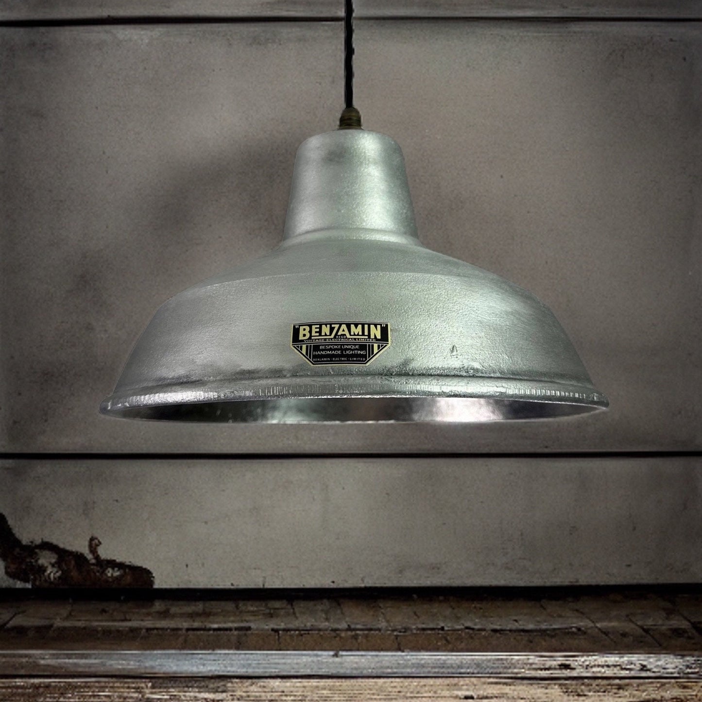 Filby ~ Solid Cast Industrial Lampshade Pendant Set Light ~ 12.5 Inch