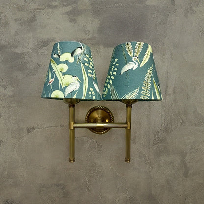 Felbrigg ~ Double Antique Brass Wall Sconce Industrial Vintage Light