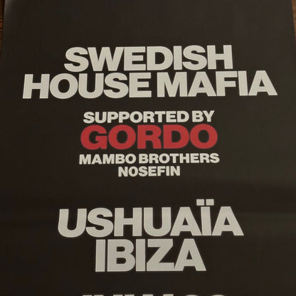 Swedish House Mafia ~ Genuine Ushuaia Ibiza Framed Dj Artwork | Hi Ibiza | Luxury Black Frame