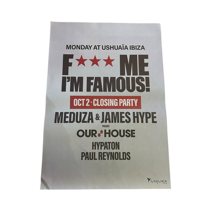 Ushuaia ~ Genuine Official Ibiza Framed Dj Artwork Travel Poster | Luxury Black Frame