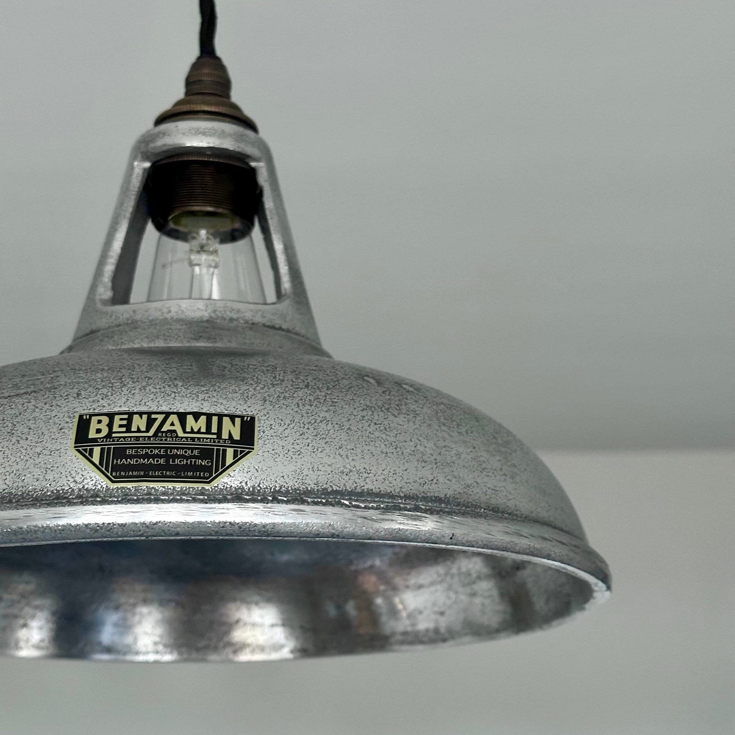 Cawston ~ Silver Solid Cast Aluminium Lampshade Pendant Set Light ~ 11 Inch