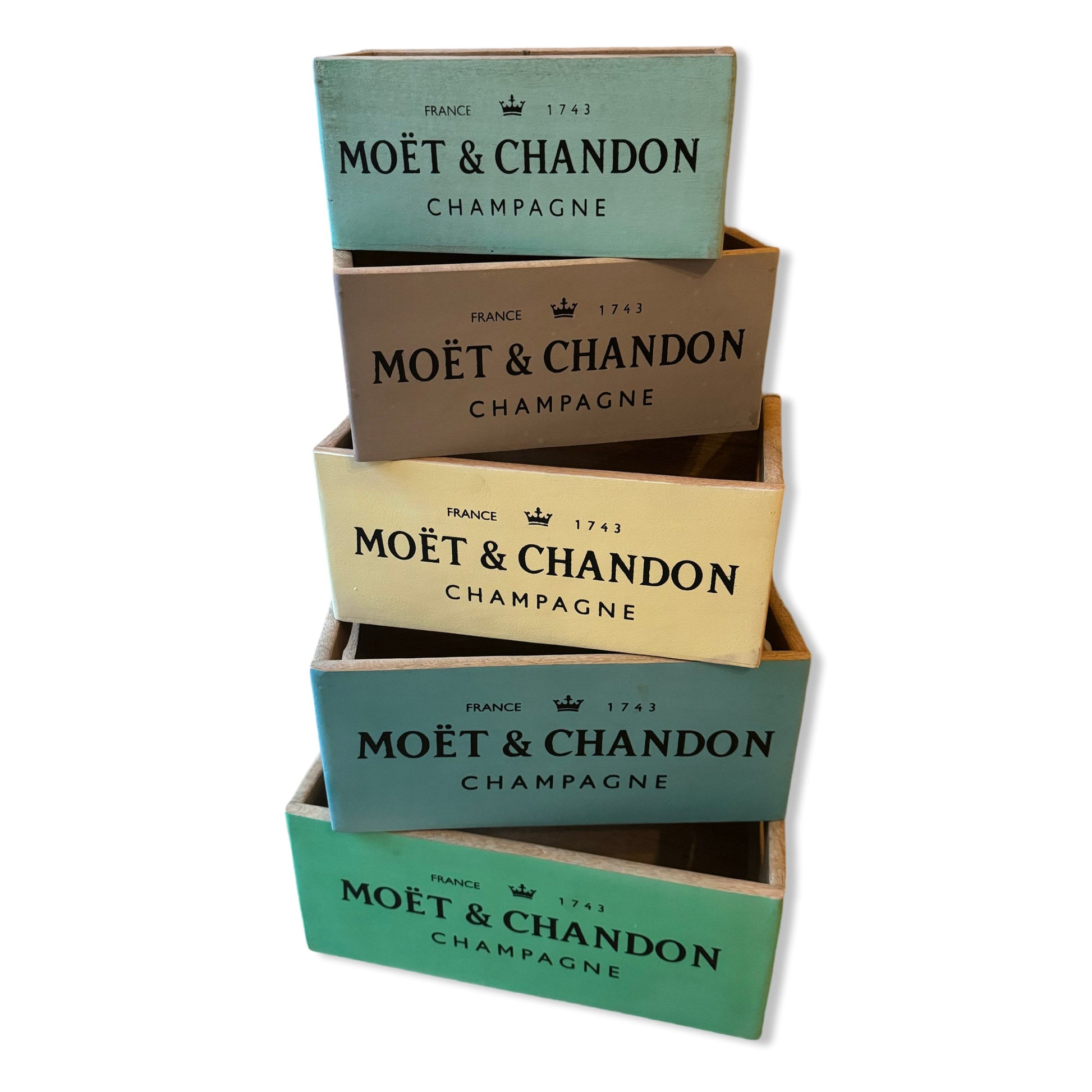 Storage Boxes Moët & Chandon Champagne Crates Chic Finish