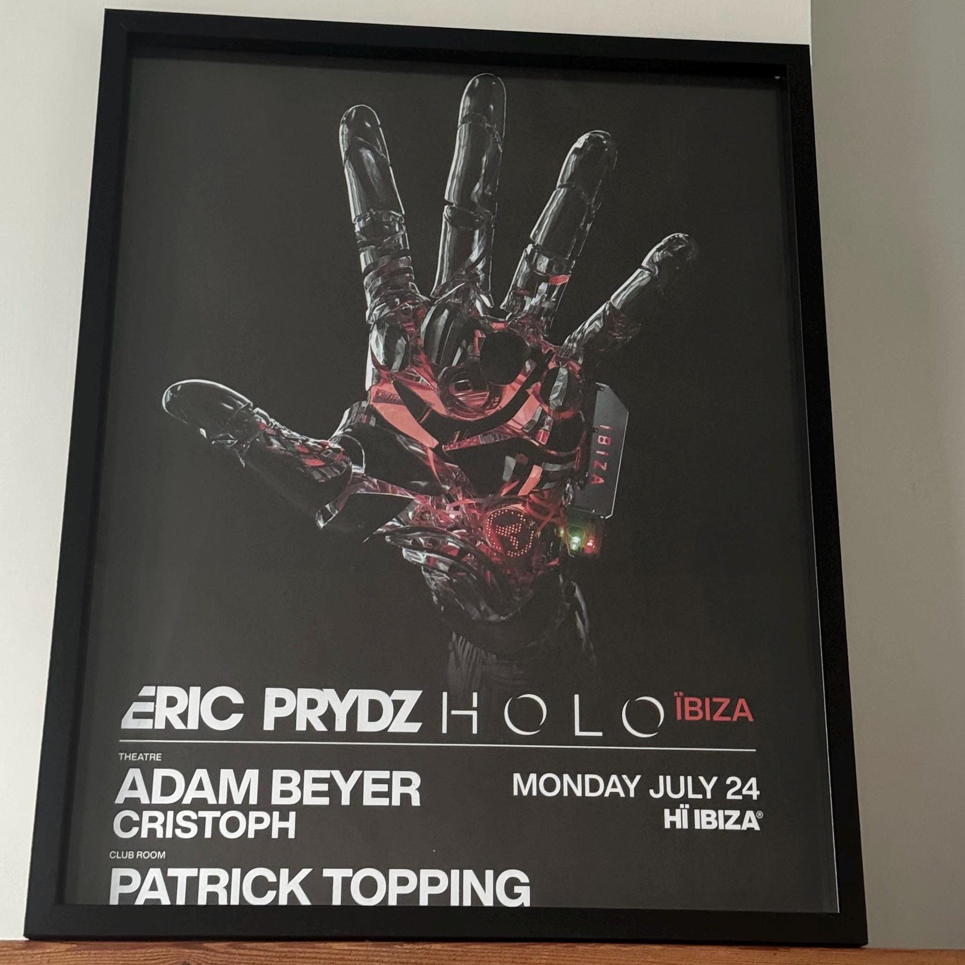 Eric Prydz ~ Genuine Ibiza Framed Dj Artwork | Hi Ibiza | Luxury Black Frame