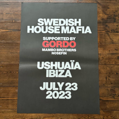 Swedish House Mafia ~ Genuine Ushuaia Ibiza Framed Dj Artwork | Hi Ibiza | Luxury Black Frame